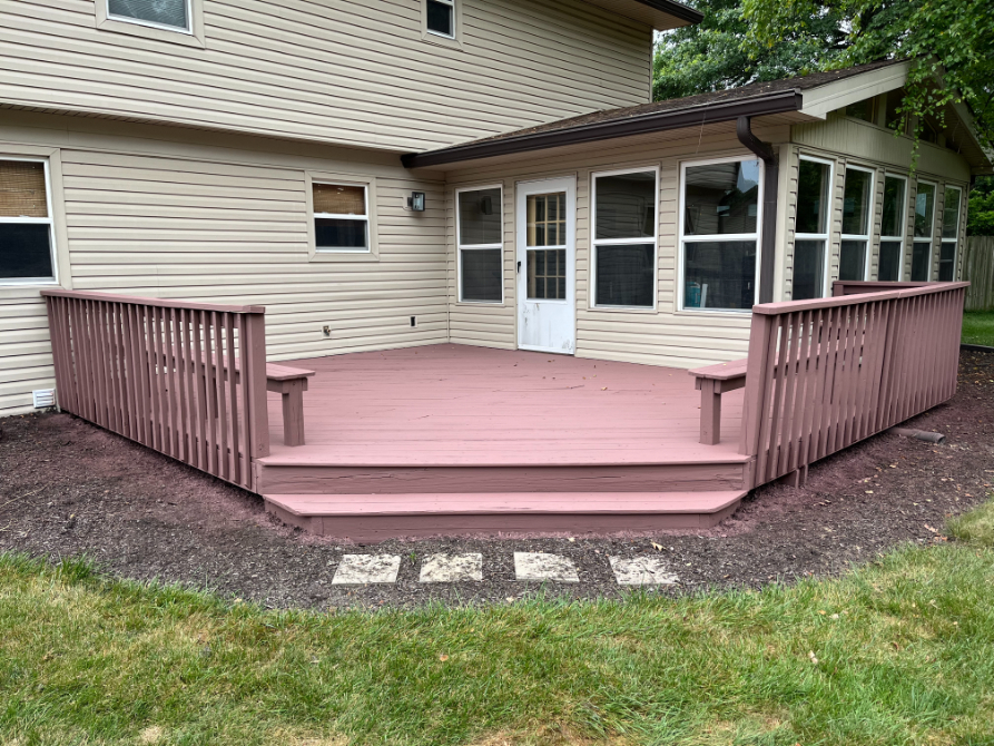 Deck staining