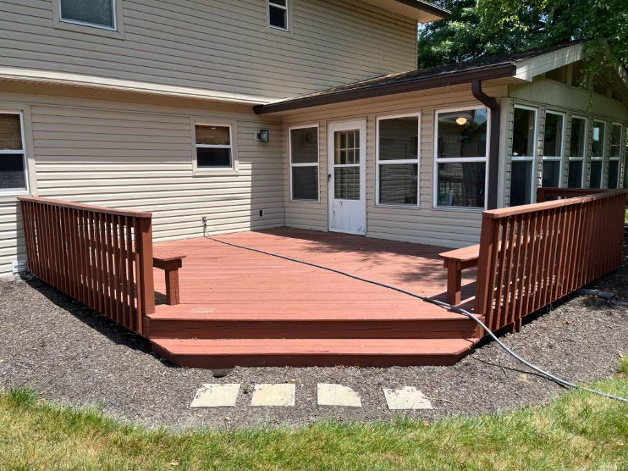 Deck staining