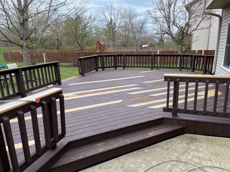 Deck staining