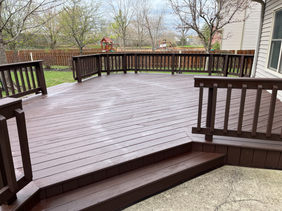 Deck staining