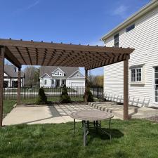 Pergola Painting in Zionsville, IN 1