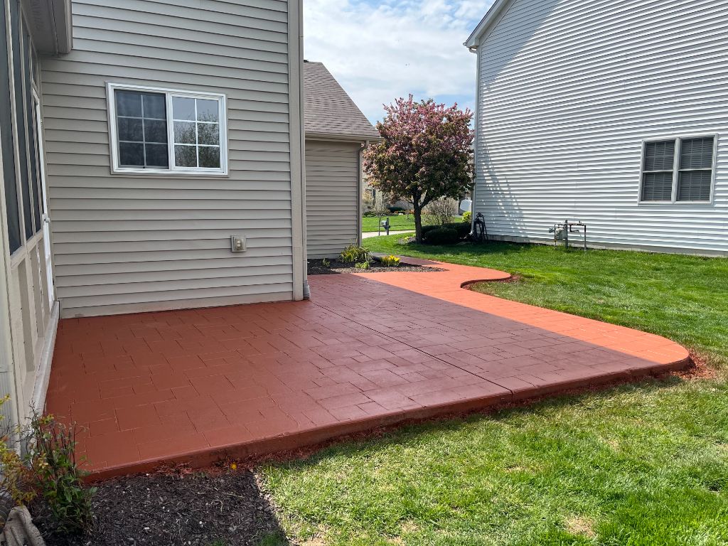 Stamped Concrete Patio Wash, Patch, and Stain in Westfield, IN