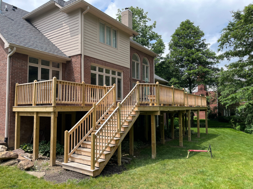 Deck staining